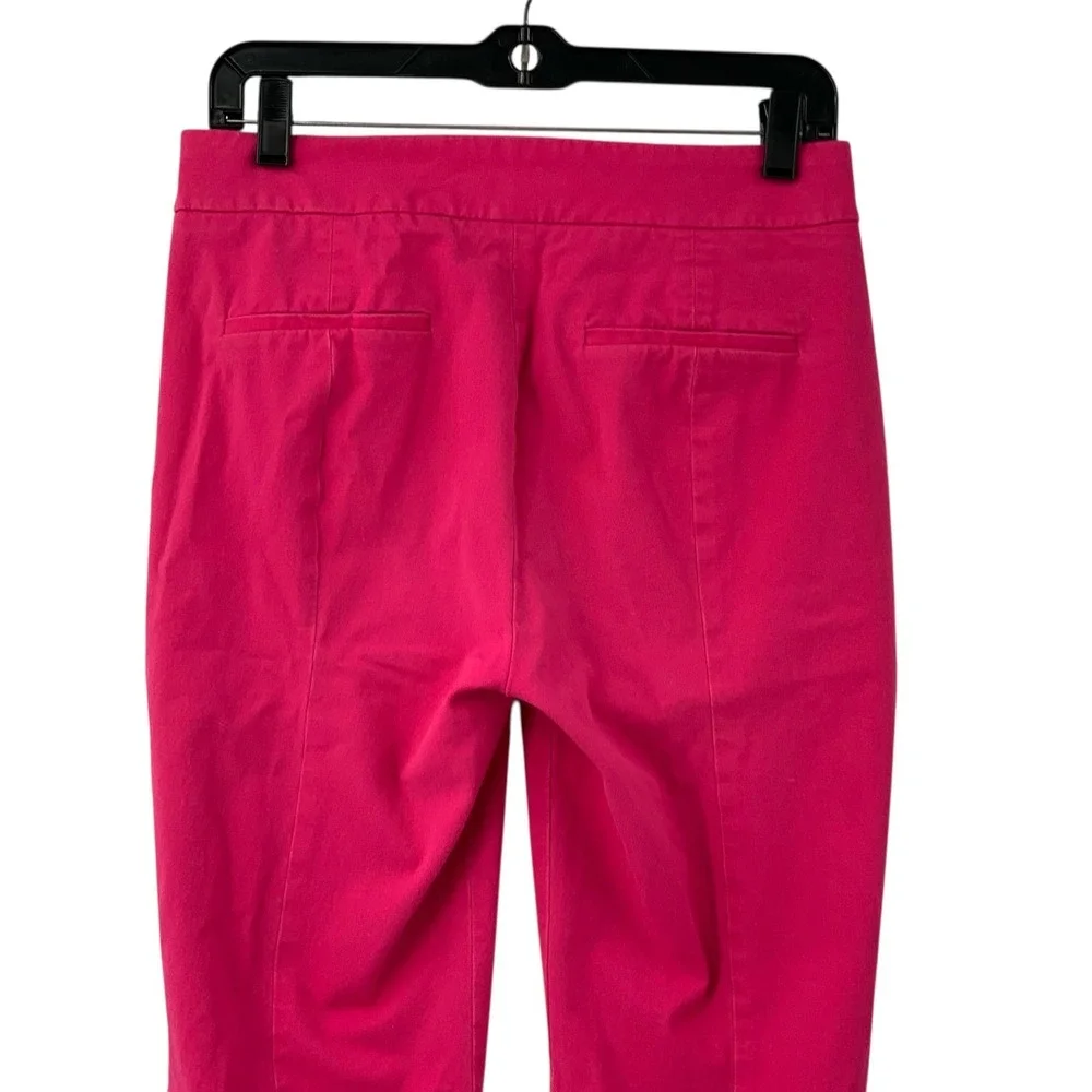 J. Crew Remi Women's Fushia Bi-Stretch Cotton Ankle Crop Pant Back Seam Size 6‎
